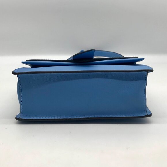 Michael Kors Blue Saffiano Leather Greenwich Small Crossbody Bag - Picture 4 of 12